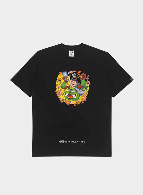 Футболка AAPE X Jumping Lomo Graphic Black