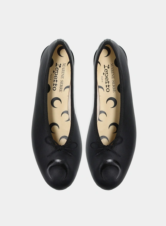 Женские балетки Marine Serre x Repetto Lilouh Ballet Flats Black