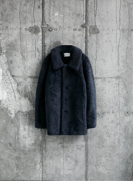 Флисовая куртка AMOMENTO Fur Mid Coat Charcoal