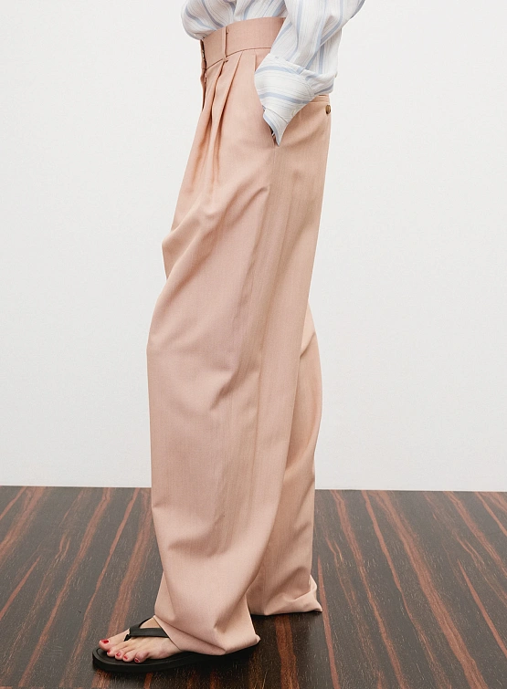 Женские брюки Recto Double Pleated Wide Peach