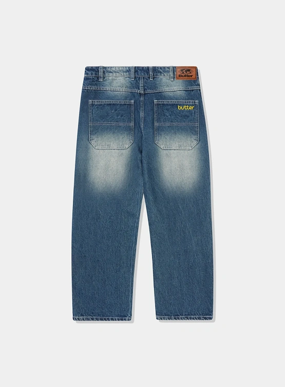 Джинсы Butter Goods Alpine Jeans Distressed Faded Blue