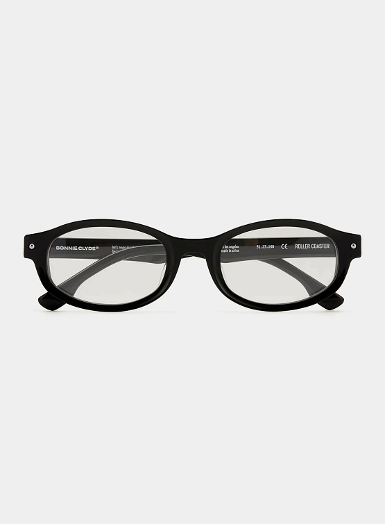 Очки Bonnie Clyde Roller Coaster Black & Clear Lens