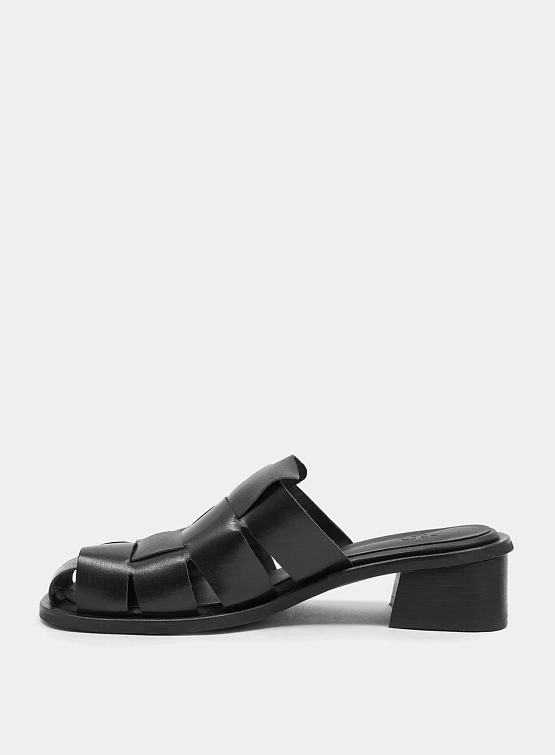 Женские сандалии EPINGLER Cube Heel Oil Black