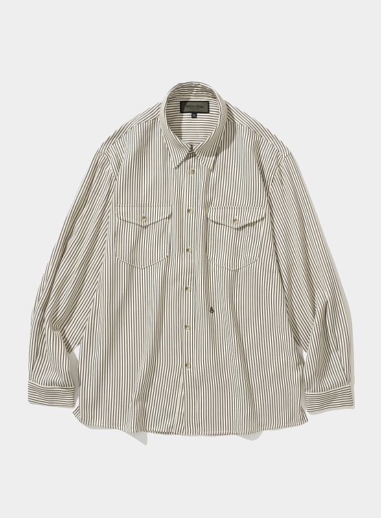 Рубашка Uniform Bridge Two Pocket Stripe Shirt Ivory