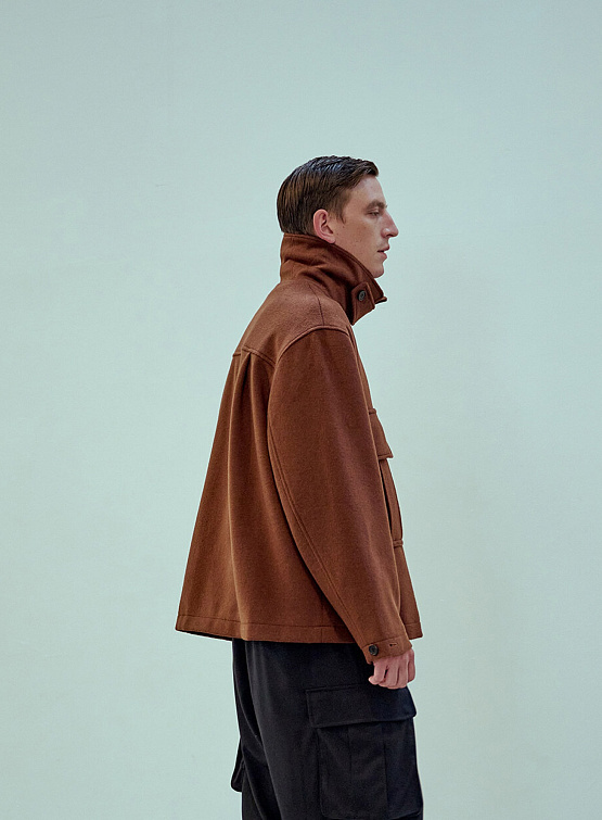 Полупальто Uniform Bridge Pocket Wool Short Coat Rust