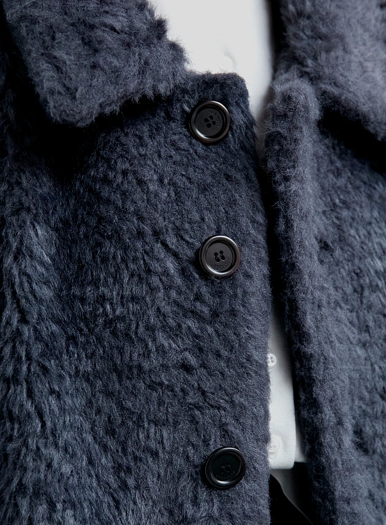 Флисовая куртка AMOMENTO Fur Mid Coat Charcoal
