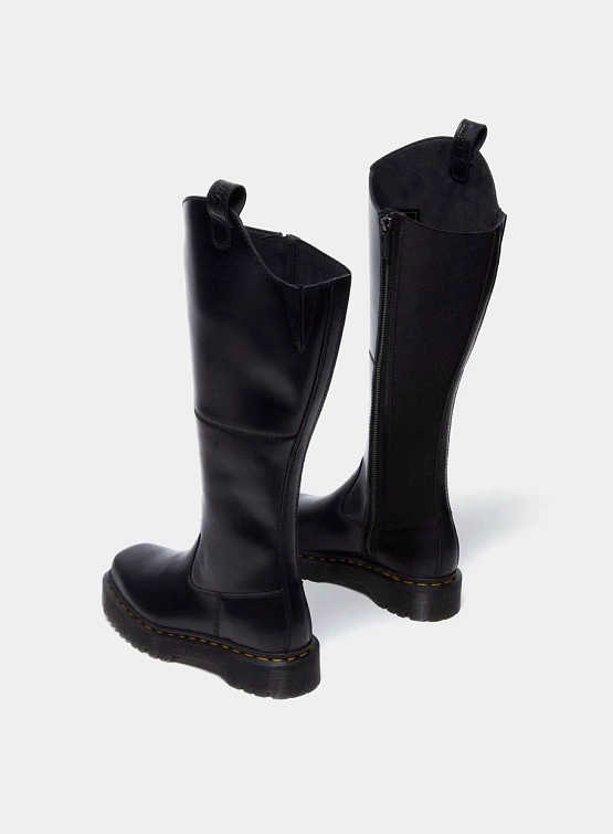 Женские сапоги Dr. Martens Amaayah Knee High Leather Black