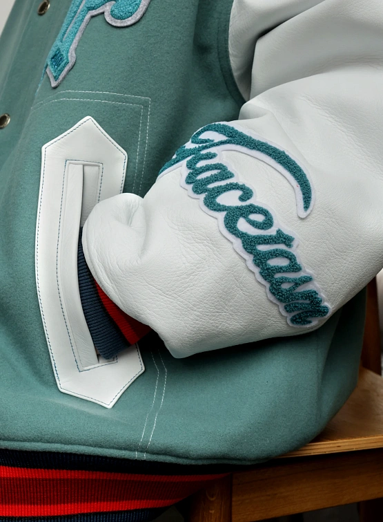 Бомбер FACETASM Patched Stadium Smoked Blue