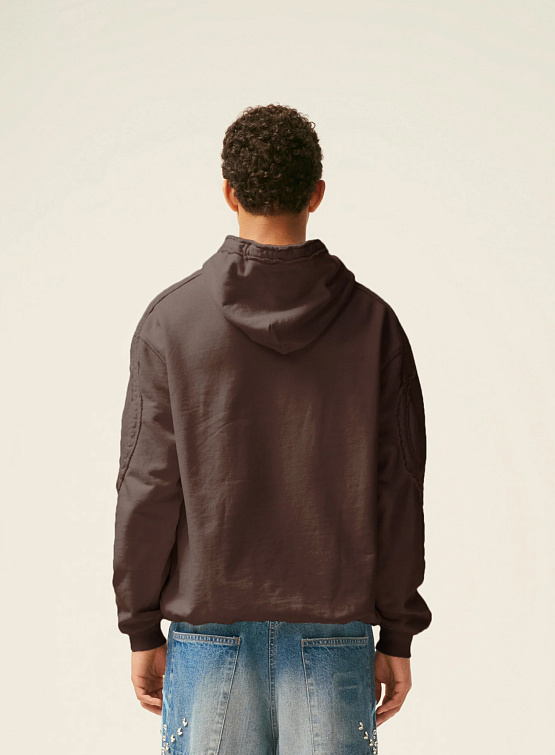 Зип-худи Bluemarble Zipped Drawstring Hoodie Brown