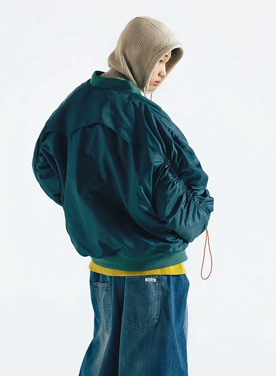 Бомбер ANGLAN Bulky Shirring MA-1 Blue Green
