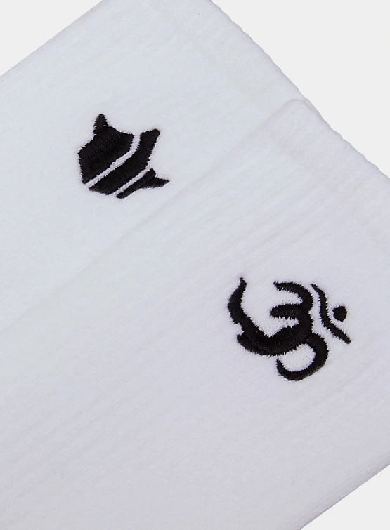 Носки MAHARISHI 1496 Om Temple Embroidered Olive/Black/White