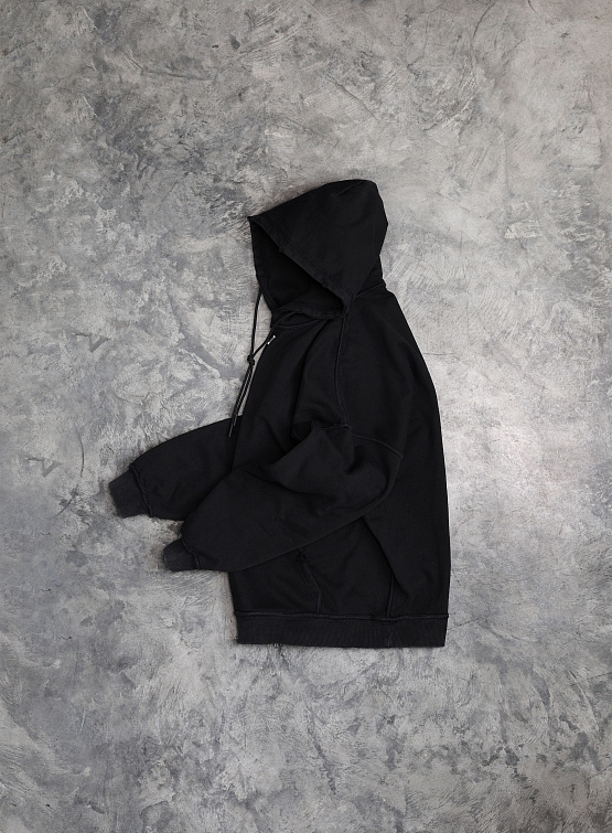 Худи ARNODEFRANCE Waffle Hoodie Washed Black