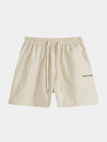 Шорты MKI MIYUKI ZOKU Washed Cotton Nylon Bone