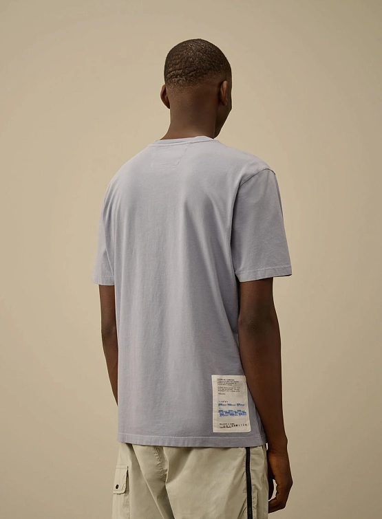 Футболка C.P. Company 24/1 Jersey Horizontal Logo Lavander Violet