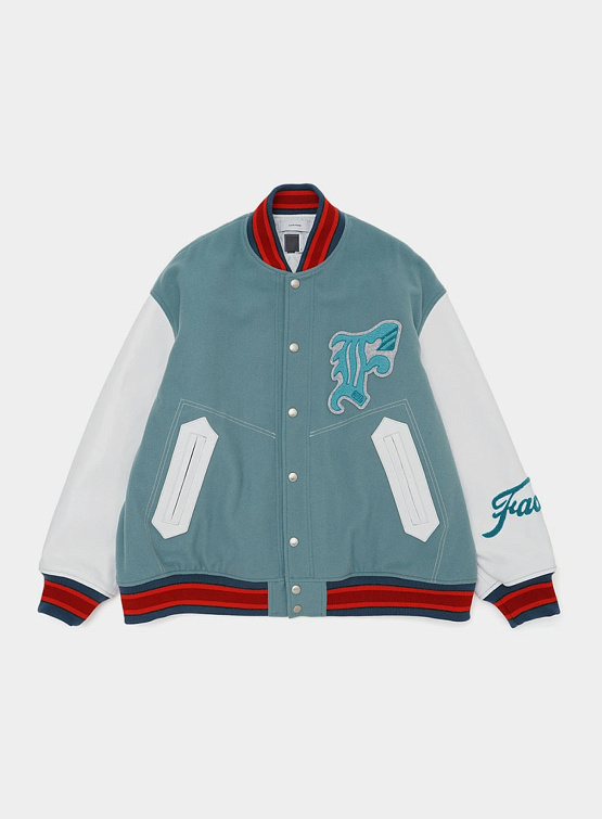 Бомбер FACETASM Patched Stadium Smoked Blue