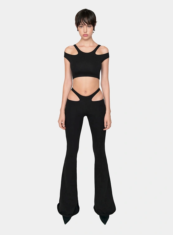 Женские леггинсы XSAI Holey Dusty Black