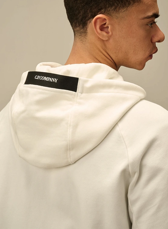 Зип-худи C.P. Company Diagonal Raised Fleece Gauze White