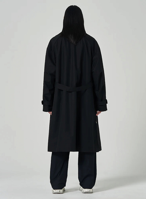 Тренч JUUN.J Bentail Hidden Double Trench Coat Black