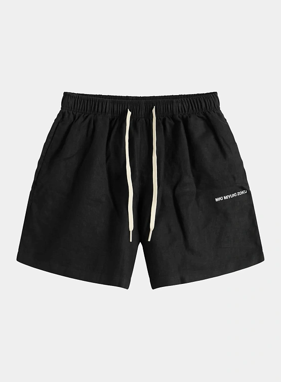 Шорты MKI MIYUKI ZOKU Linen Shorts Black