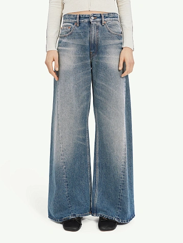 Женские джинсы MM6 Maison Margiela Wide Leg Blue