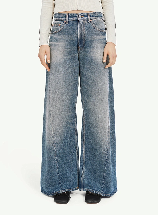 Женские джинсы MM6 Maison Margiela Wide Leg Blue