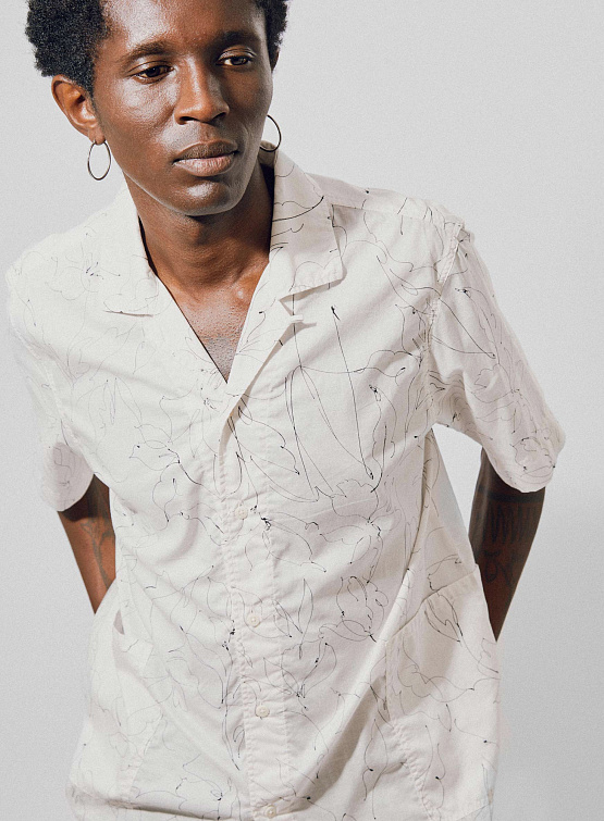 Рубашка Garbstore Kabana Shirt White Floral