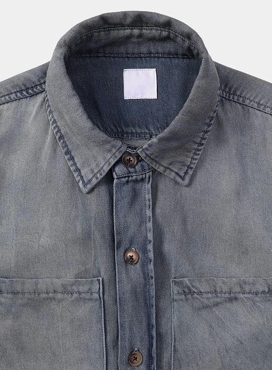 Рубашка ALCHEMIST Titan Shirt Dirty Medium Indigo