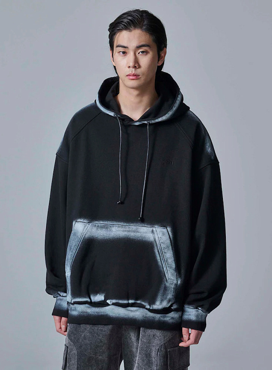 Худи JUUN.J Painter Dyed Hoodie Black