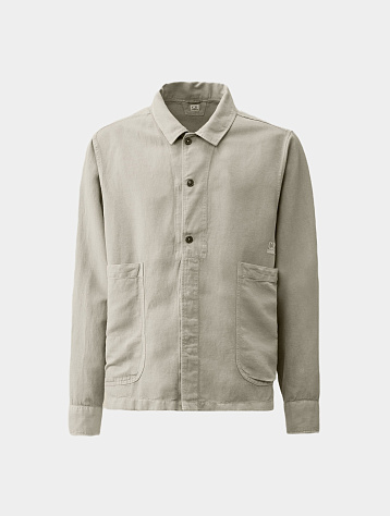 Рубашка C.P. Company Embroidered Logo Drizzle Grey