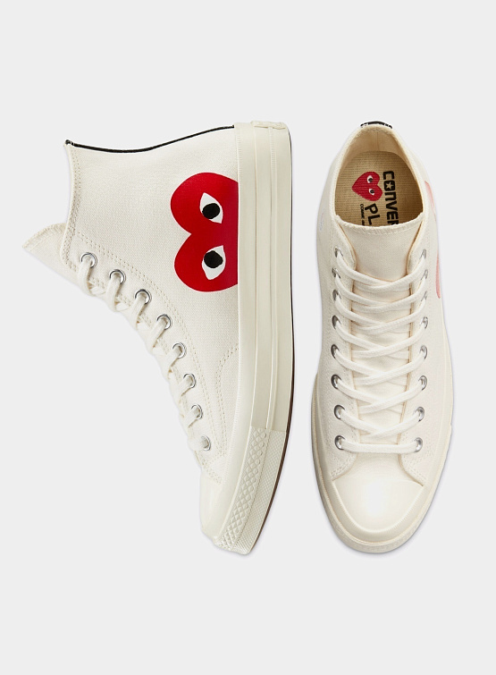Кеды Converse x Comme des Garçons Chuck 70 Hi Milk