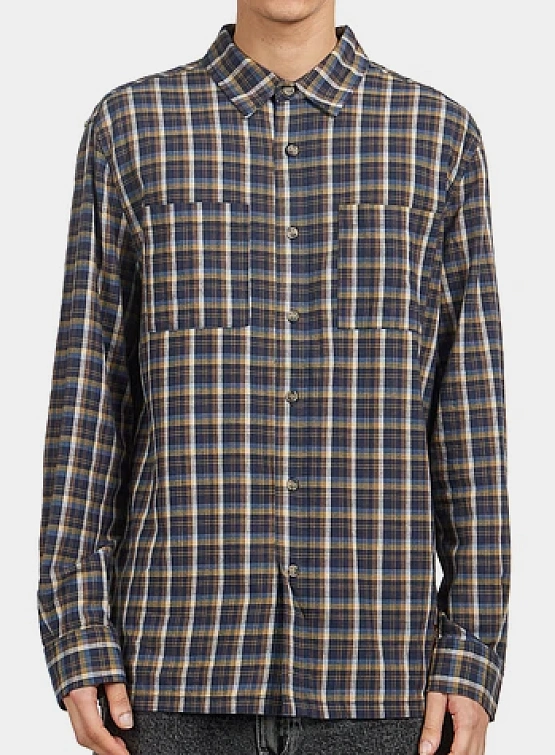 Рубашка Butter Goods Terrain Plaid Shirt Navy