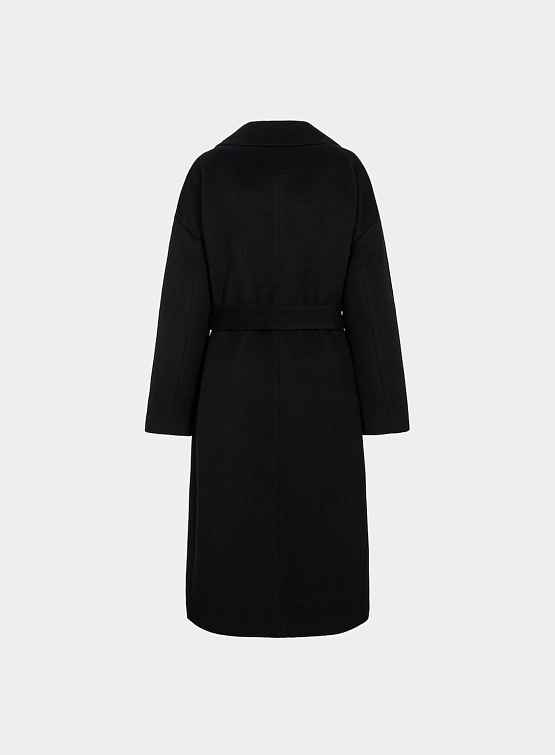 Женское пальто JUUN.J Wool Side Slit Double Maxi Coat Black