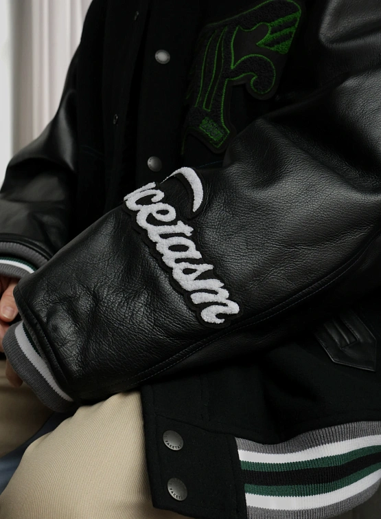 Бомбер FACETASM Patched Stadium Black