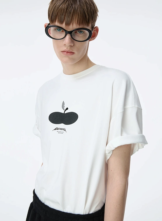 Футболка ADERERROR Press Apple Product. 47 Off White