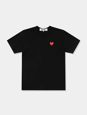 Футболка Comme des Garçons PLAY Red Heart Black