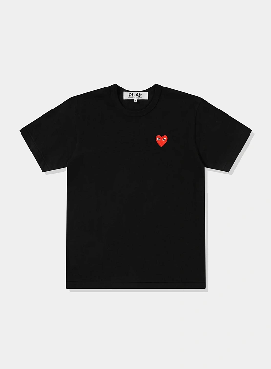 Футболка Comme des Garçons PLAY Red Heart Black