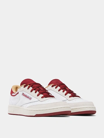 Кеды Reebok Club C 85 White/Burgundy