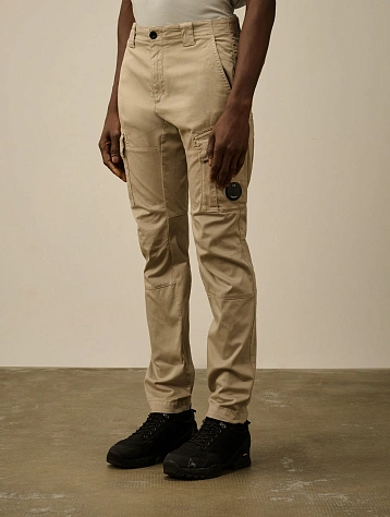 Брюки C.P. Company Stretch Sateen Cargo Lens Vintage Khaki