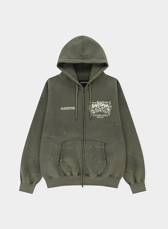 Зип-худи YESEYESEE Y.E.S Painted Zip Up Hoodie Dark Grey