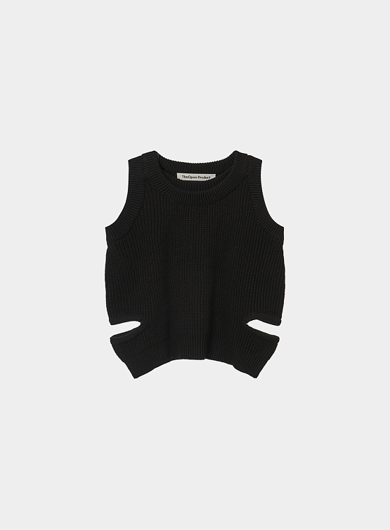 Женский топ Open YY Cut-Out Knit Cape Black