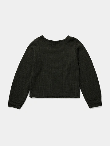 Женский свитер OPEN YY Boatneck Basic Sweater Dark Green