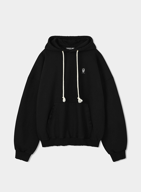 Худи ANGLAN x ESEELMI Damage Sweat Hoodie Black