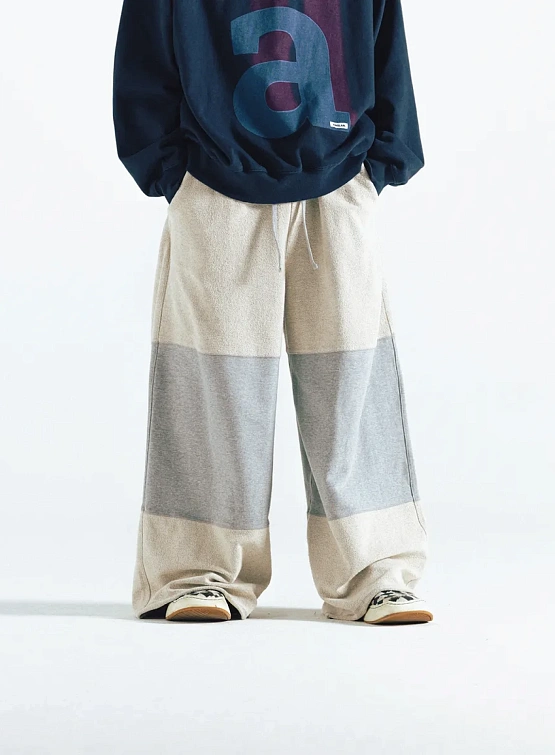 Брюки ANGLAN Reverse Panel Wide Sweat Grey