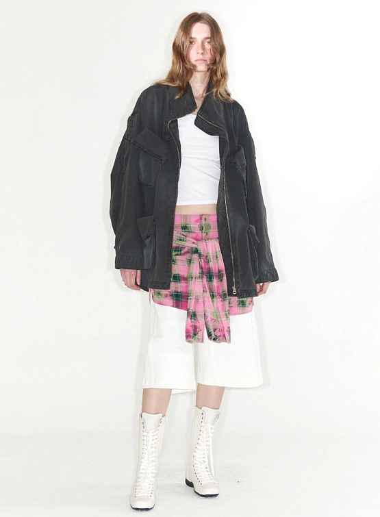 Женская джинсовая куртка OPEN YY Cargo Pocket Field Charcoal