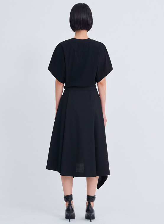 Женская юбка JUUN.J Wool Hemline Hull Skirt Black