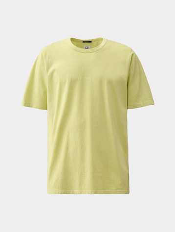 Футболка C.P. Company 24/1 Jersey Dyed Logo White Pear