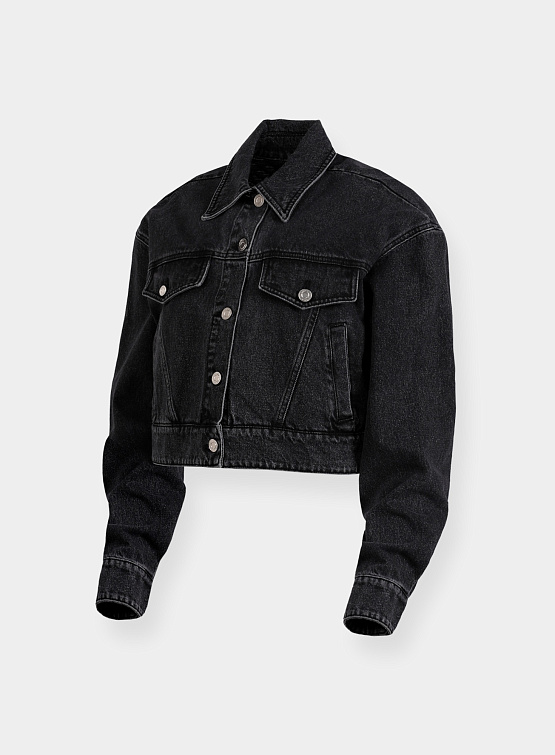 Женская джинсовая куртка System Black Washed Denim Jacket Black