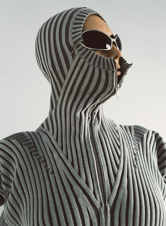 Кардиган LUEDER Healer Knit Zip Jacket Silver Grey