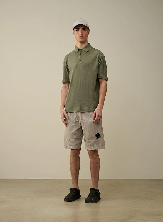 Поло C.P. Company Filo Di Scozia Knitted Agave Green