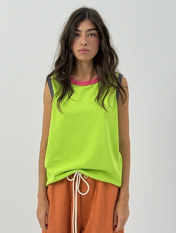 Майка Siniy Vsadnik Roberto Tank Top Neongreen/White